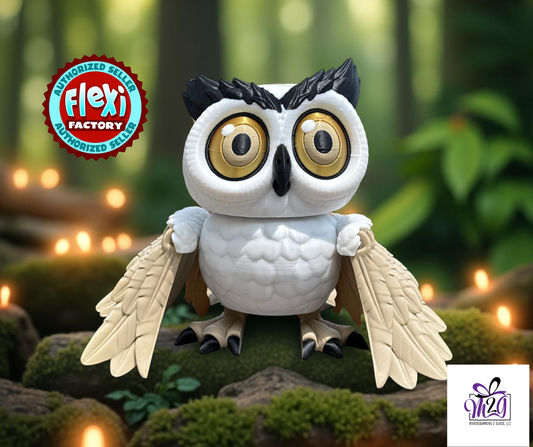 3D Printed Articulated Hoot Owl