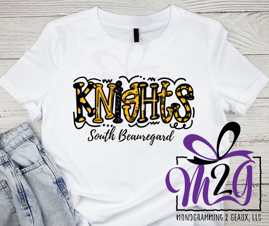 Knights in Black & Gold  T-shirt or Sweatshirt