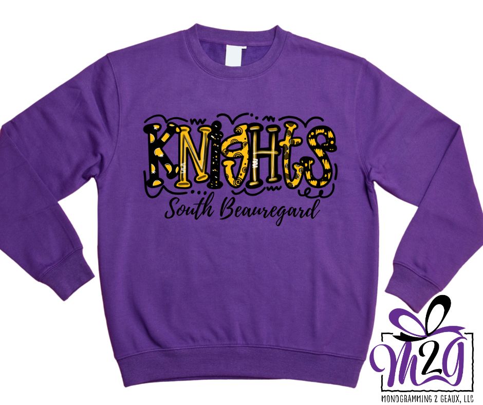 Knights in Black & Gold  T-shirt or Sweatshirt