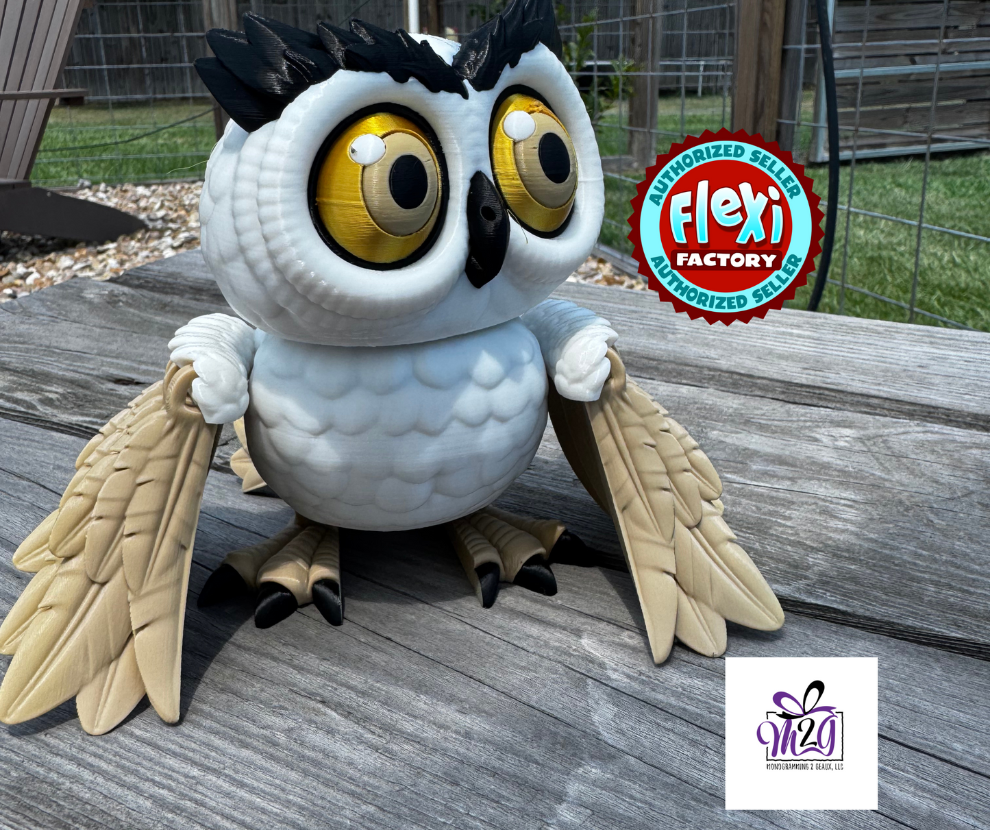 3D Printed Articulated Hoot Owl