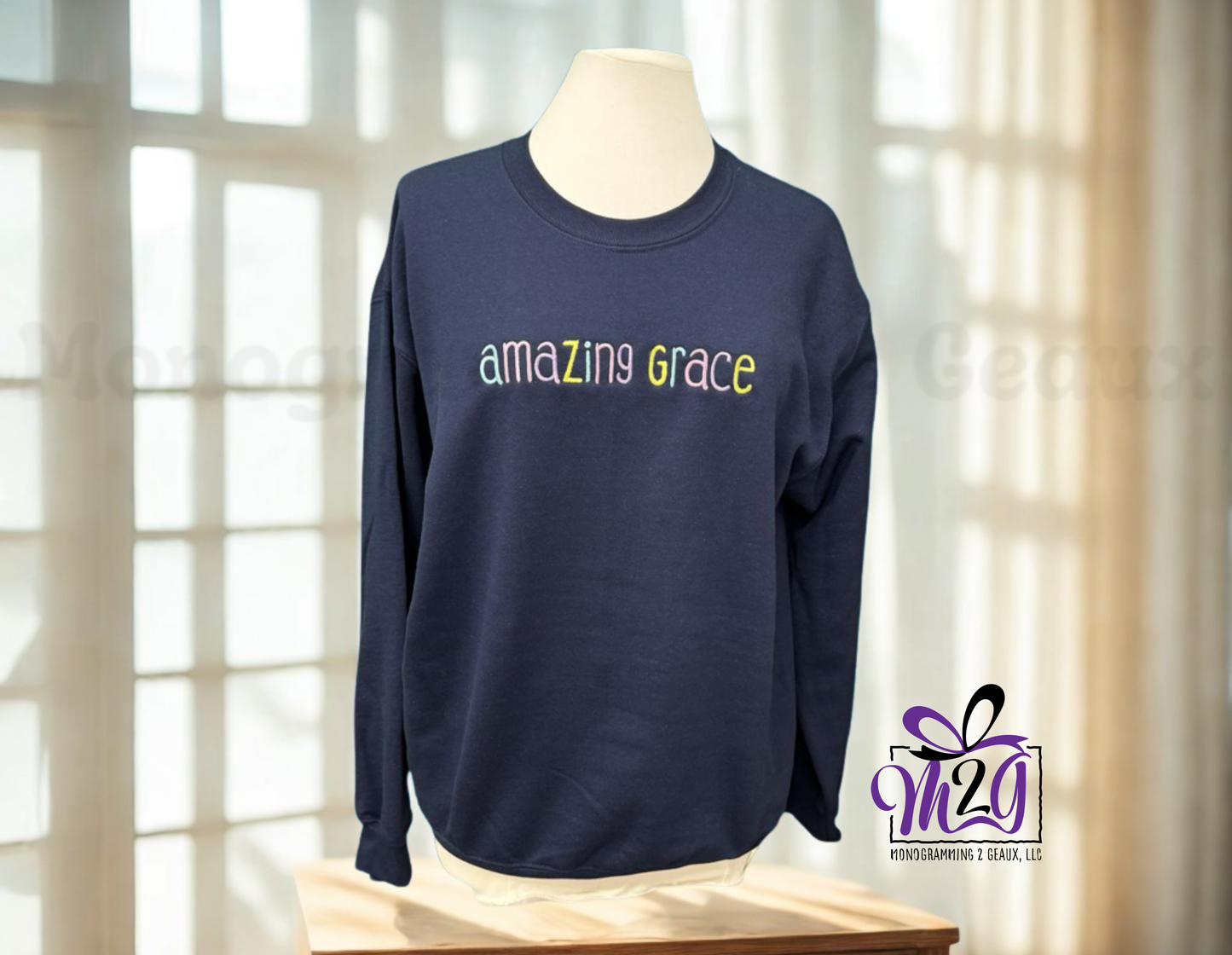 Embroidered Amazing Grace Sweatshirt