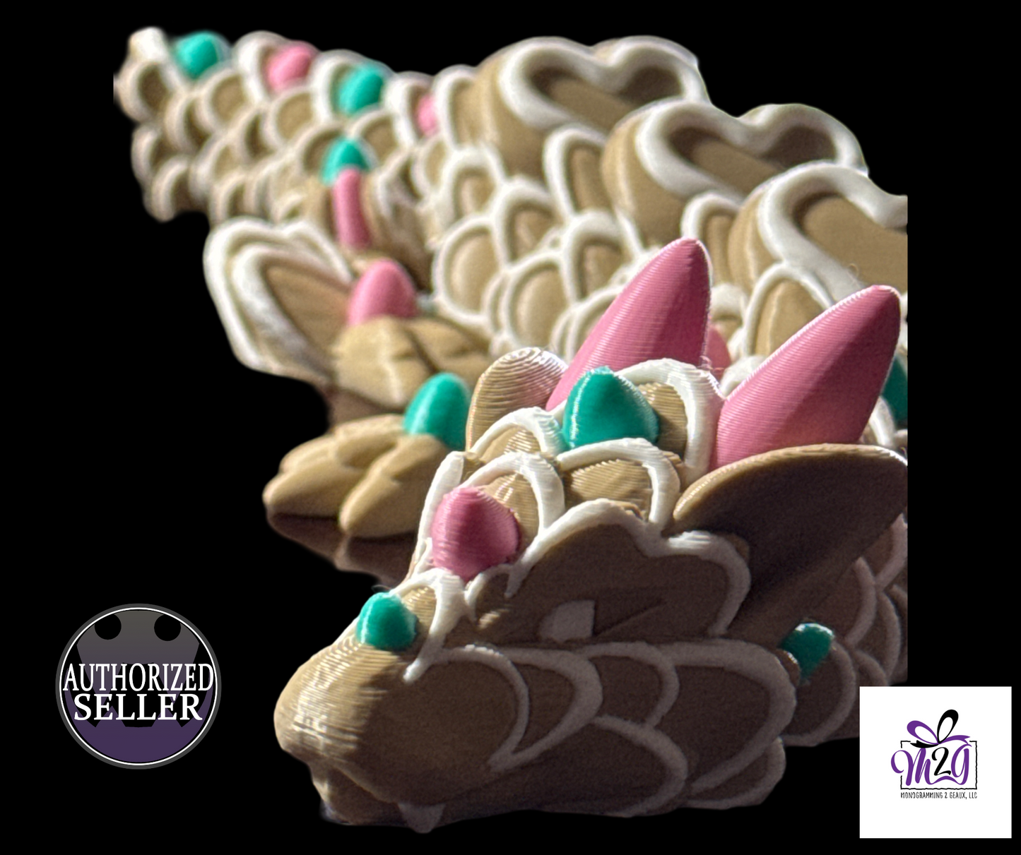 Cookie Heart Dragon, 3D Printed Articulated Fidget Toy , Birthday Gift, Valentine Gift, Christmas Gift, Dragon Lovers,