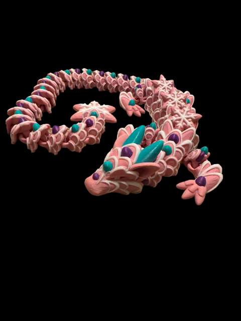 Gingerbread Articulated Dragon 3D printed