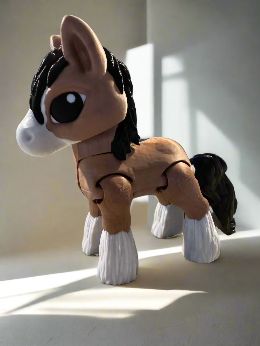 Horse or Jumbo Horse Articulated 3D Printed