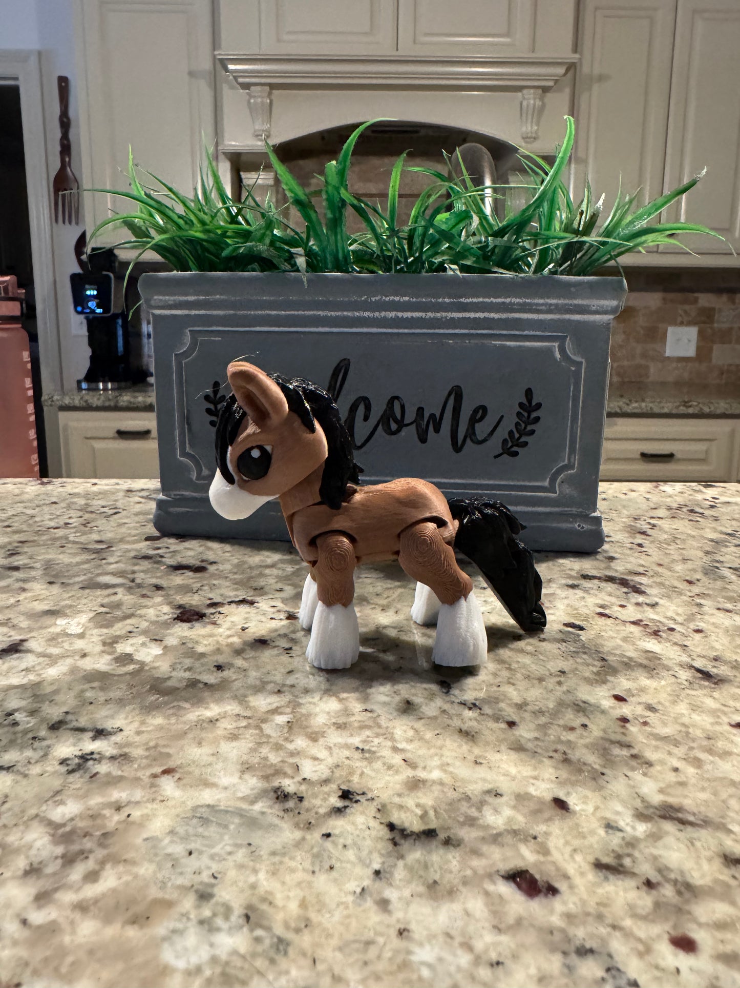 Horse or Jumbo Horse Articulated 3D Printed