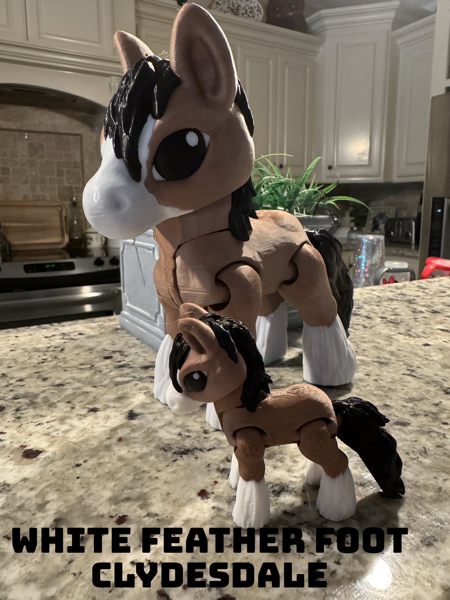 Horse or Jumbo Horse Articulated 3D Printed