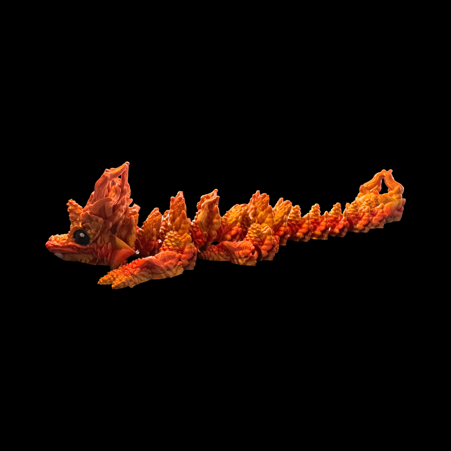 Autumn Articulated Dragon 3D Print, Fidget Toy,  Stress Relief Articulating Toy, Decor Figurine