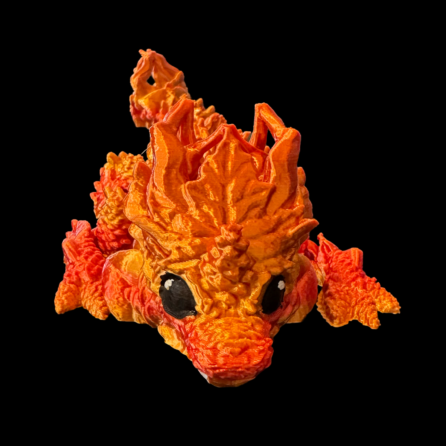 Autumn Articulated Dragon 3D Print, Fidget Toy,  Stress Relief Articulating Toy, Decor Figurine