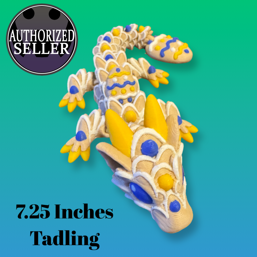 Easter Cookie Articulated Dragon, 3D Printed Articulated Fidget Toy