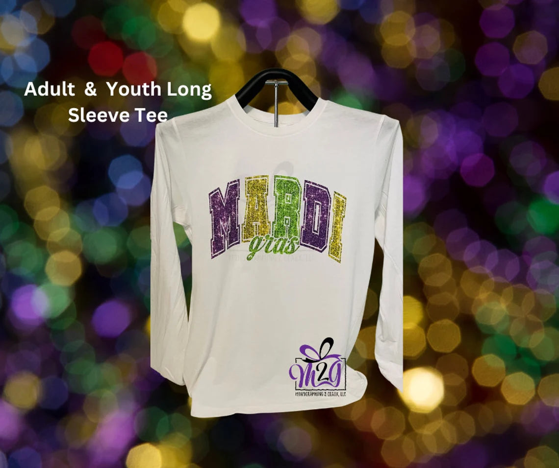 Mardi Gras Faux Sequin T-shirt